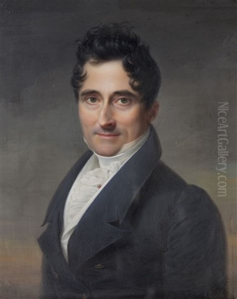 Retrato De Don Joaquin Maria De Ferrer Y Cafranga Oil Painting by Jacques-Jean- Baptiste Augustin