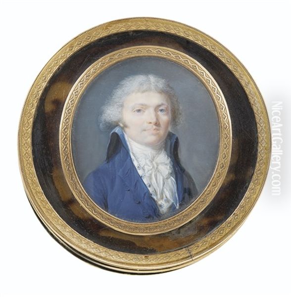 Portrait D'homme Oil Painting by Jacques-Jean- Baptiste Augustin