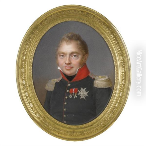 Portrait Of Charles Ferdinand D'artois, Duc De Berry Oil Painting by Jacques-Jean- Baptiste Augustin