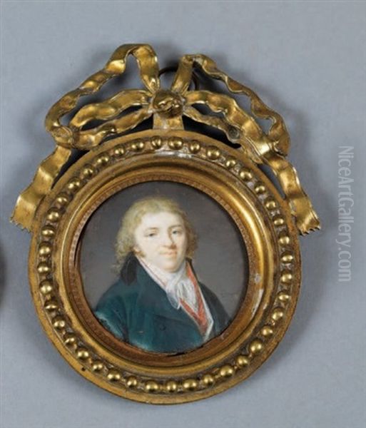 Portrait D'homme Oil Painting by Jacques-Jean- Baptiste Augustin