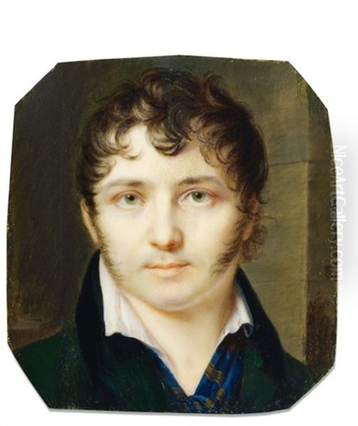 Autoportrait De L'artiste Oil Painting by Jacques-Jean- Baptiste Augustin