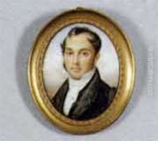 Portrait De Monsieur Arcos De Quito (?) Oil Painting by Jacques-Jean- Baptiste Augustin