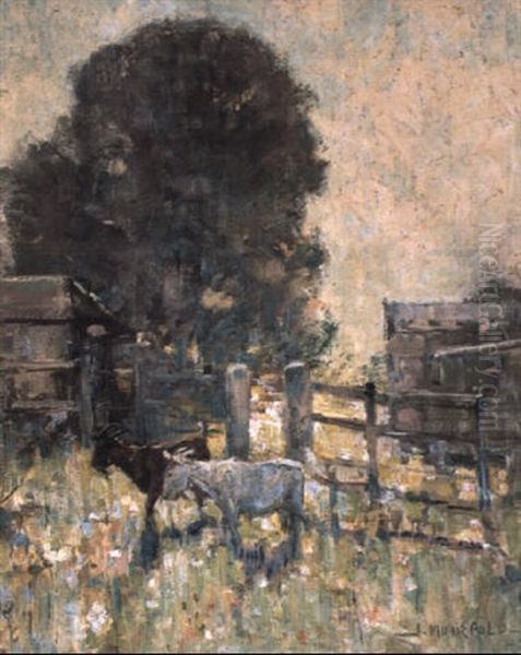 Harmony In Grey And Green Oil Painting by James Muir Auld