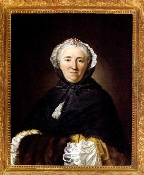 Bildnis Eleonore-marie-caroline De Liechtenstein, Comtesse De Gotter Oil Painting by Jacques-Andre-Joseph Aved