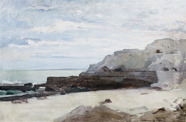 Vue De Saint-georges-de- Didonne Oil Painting by Jules Charles Aviat