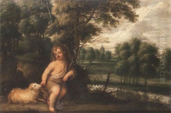 The Infant Saint John The Baptist Oil Painting by Peeter Van Avont