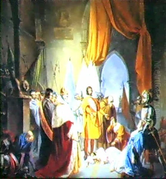 I Due Foscari Oil Painting by Roberto D' Azeglio