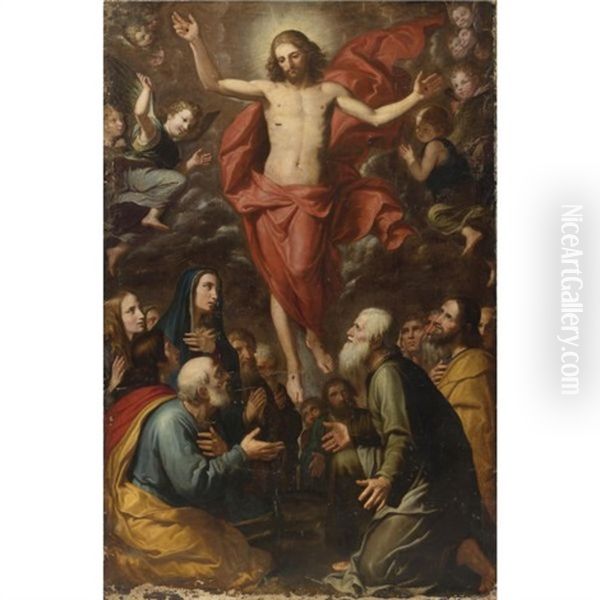 The Ascension Oil Painting by Giovanni Bernardino Azzolini