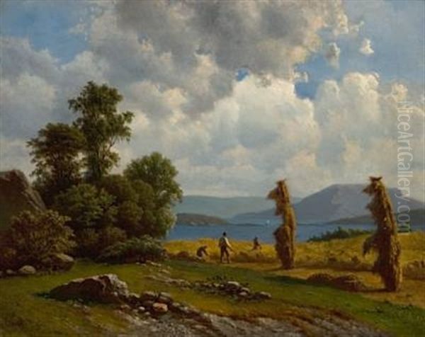 Studie Fra Kaarevig Pa Storoen Oil Painting by Knud (Andreassen) Baade