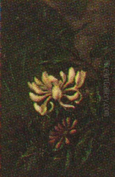 Blomstrende Caprifolie Oil Painting by Alfrida Baadsgaard