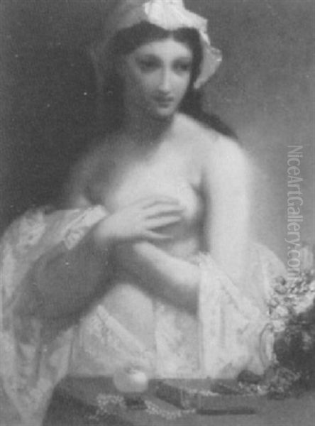 In The Boudoir Oil Painting by William (P.) Babcock