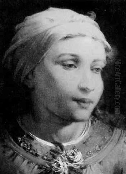 Portrait Of A Woman Oil Painting by William (P.) Babcock