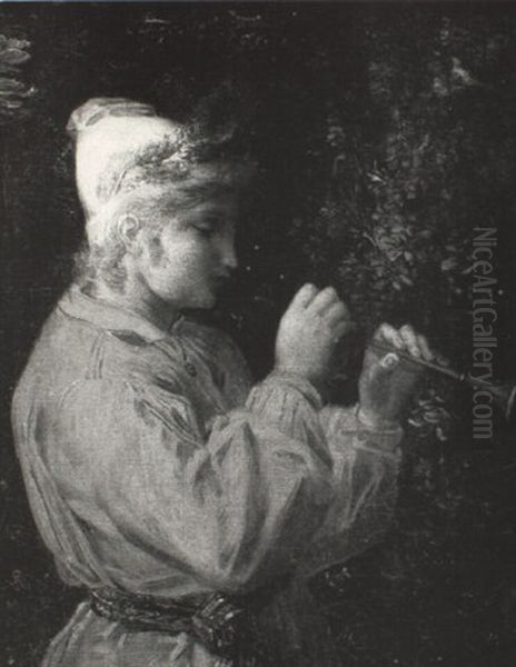 Charming The Birds Oil Painting by William (P.) Babcock