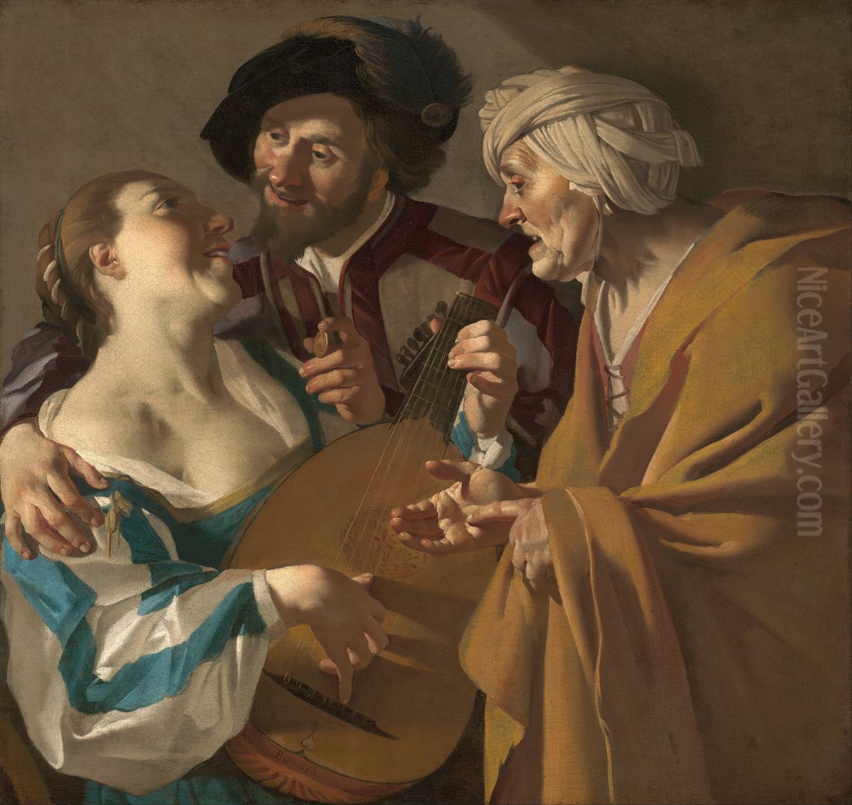 The Procuress Oil Painting by Dirck Van Baburen
