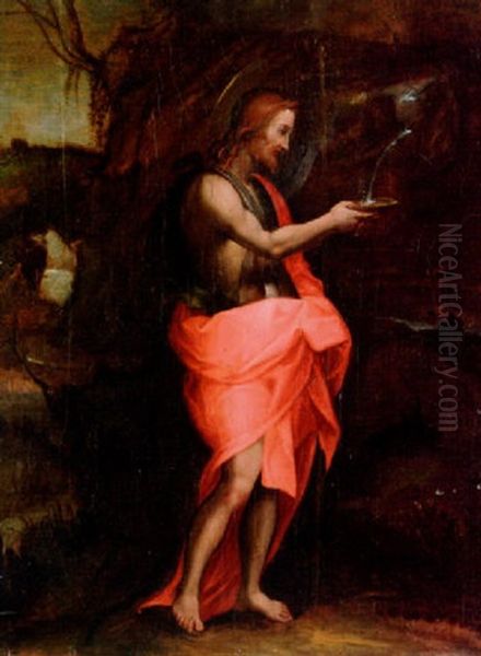 Christ In The Wilderness Oil Painting by Francesco Ubertini Bacchiacca II