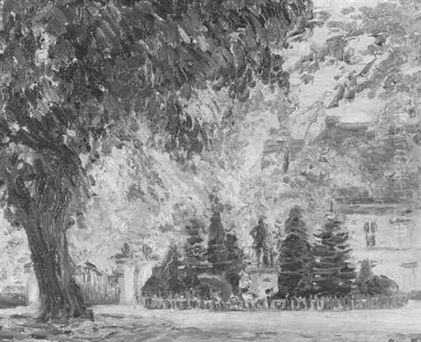 Schlosspark Oil Painting by Paul Bach