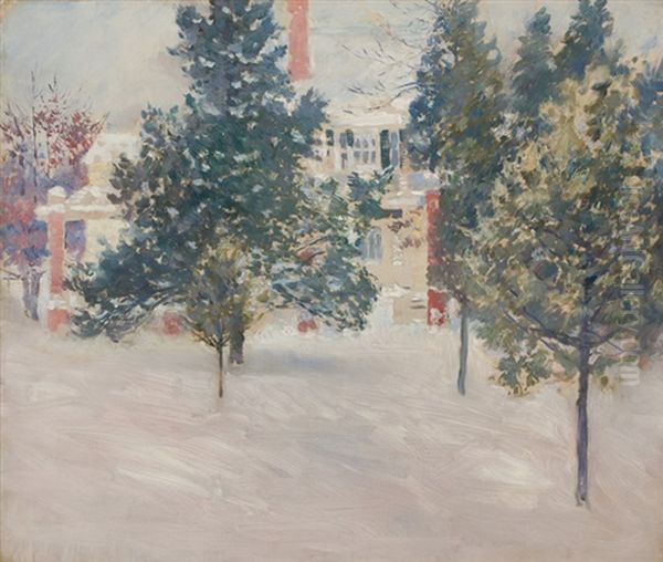 Hatch House Oil Painting by Otto (Henry) Bacher