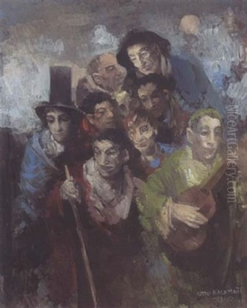 Spielmannszug Oil Painting by Karoly (Karl) Bachmann