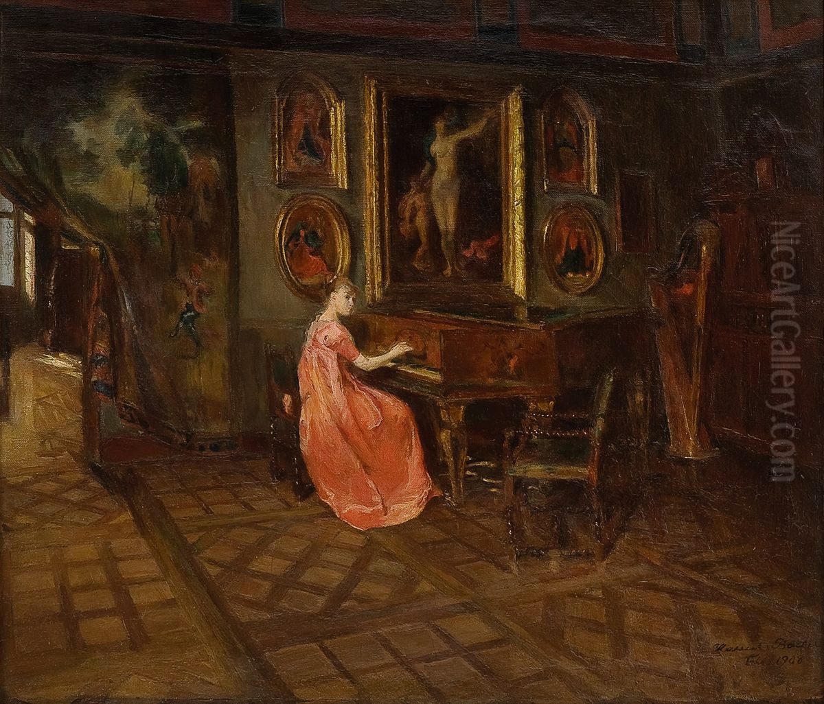 Andante Ii Oil Painting by Harriet Backer