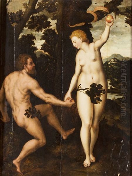 Adan Y Eva Oil Painting by Jacob De Backer