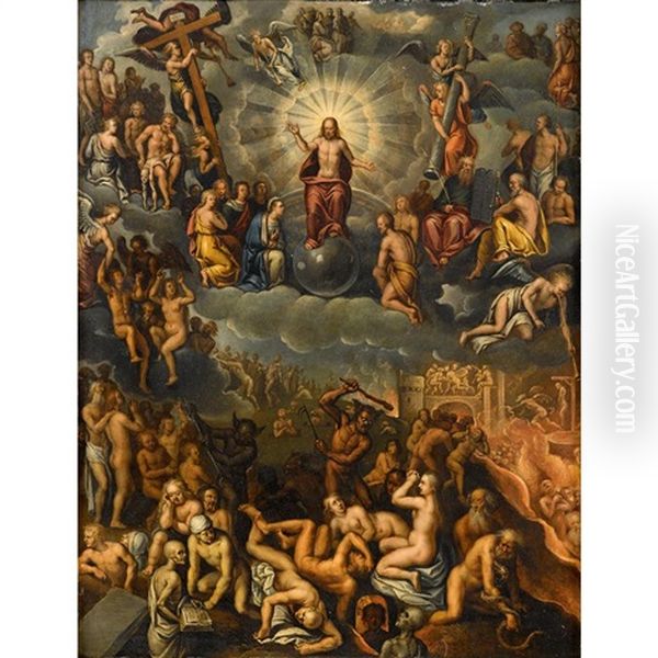 Last Judgment Oil Painting by Jacob De Backer