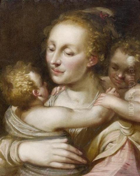 Allegorie Der Barmherzigkeit Oil Painting by Jacob De Backer