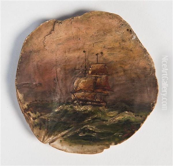 Sailing Ship Oil Painting by John Philemon Backhouse