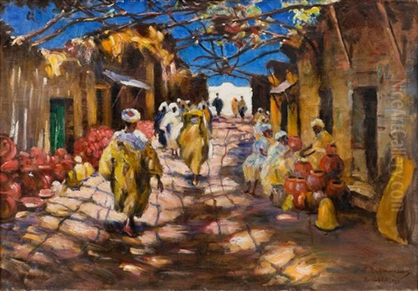 Gata I Marakesh Oil Painting by Hugo Backmansson