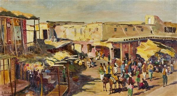 View In Tunisia Oil Painting by Hugo Backmansson