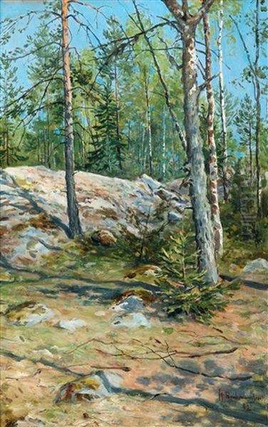 View From The Woods Oil Painting by Hugo Backmansson