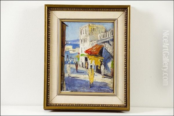 Katu Tangerissa (gata I Tanger) Oil Painting by Hugo Backmansson