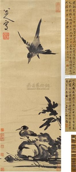 Birds Oil Painting by Bada Shanren