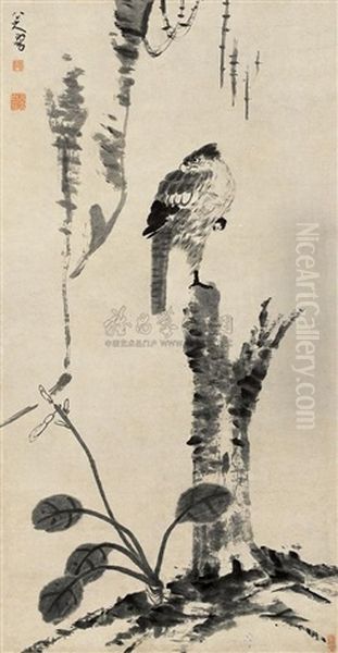 Eagle Oil Painting by Bada Shanren