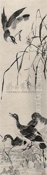 Bird Oil Painting by Bada Shanren