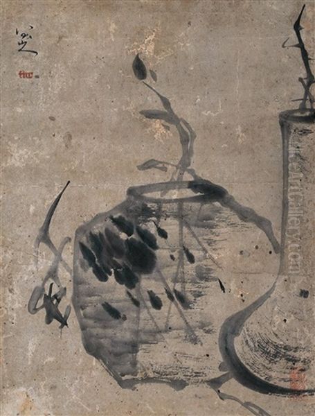 Flowers Oil Painting by Bada Shanren