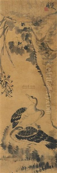 Duck Oil Painting by Bada Shanren