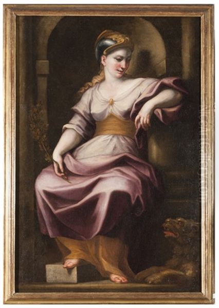 Figura Allegorica Oil Painting by Giovanni Raffaele Badaracco