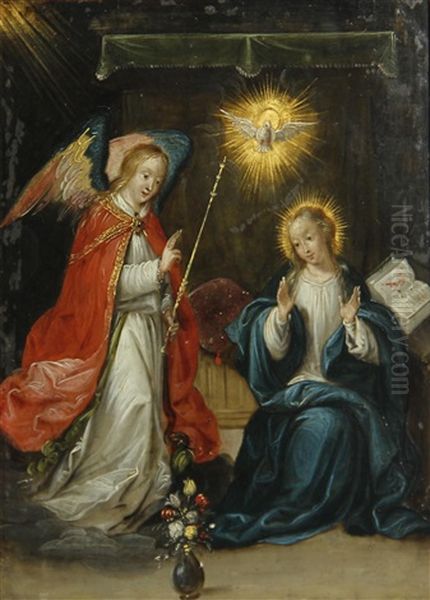 The Annunciation Oil Painting by Cornelis de Baellieur