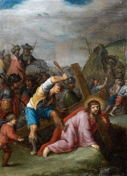 La Montee Au Calvaire Oil Painting by Cornelis de Baellieur