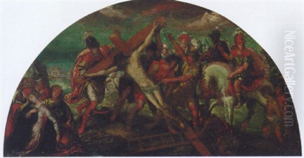 The Crucifixion Oil Painting by Cornelis de Baellieur