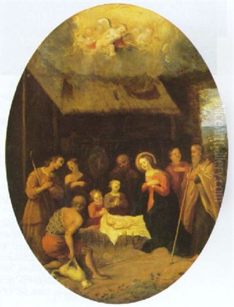 The Adoration Of The Shepherds Oil Painting by Cornelis de Baellieur