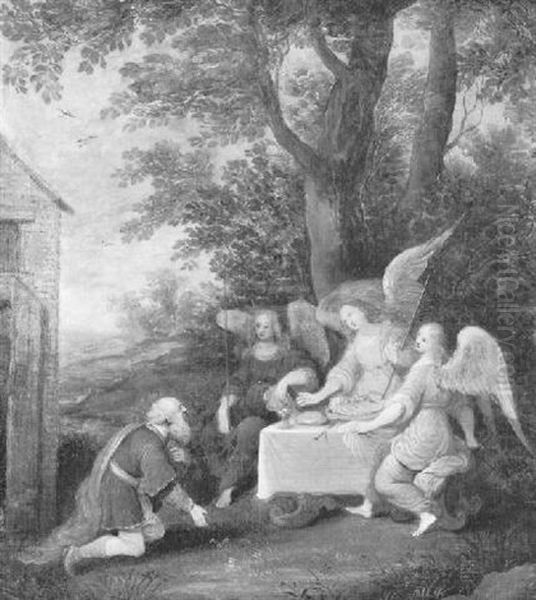 Drei Engel Bei Abraham Oil Painting by Cornelis de Baellieur
