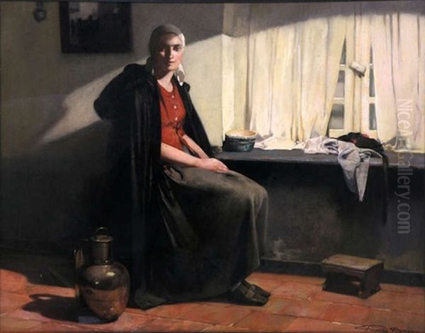 Laitiere Oil Painting by Firmin Baes