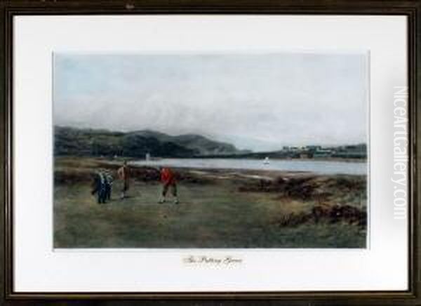 Golfmotiv Oil Painting by Douglas Adams