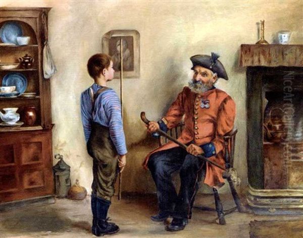 Le Garde A Vous Oil Painting by Antoine Jean Bail