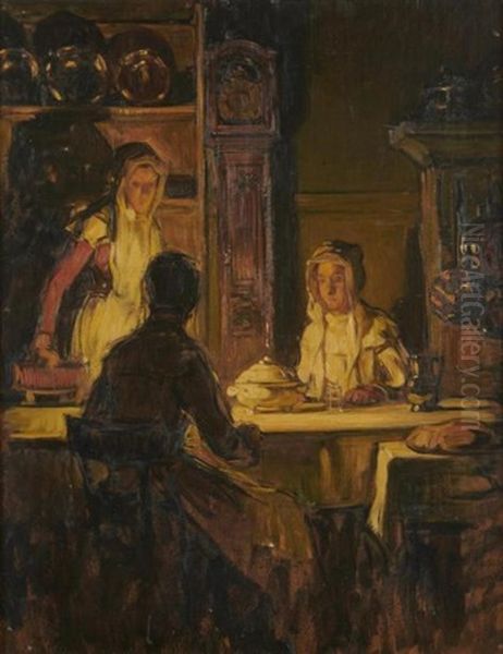 Le Dejeuner Oil Painting by Joseph Bail