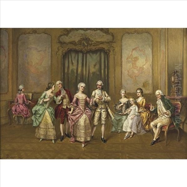 Le Menuet Oil Painting by Ladislaus Bakalowicz