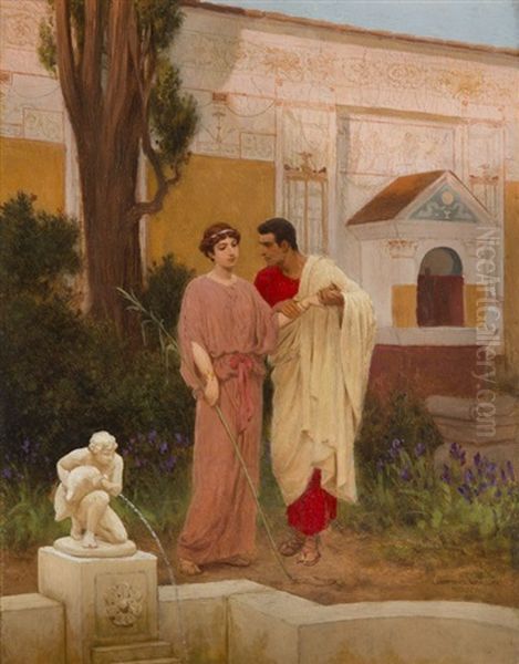 Vinicius And Ligia (from Quo Vadis) Oil Painting by Stephan Vladislavovich Bakalowicz