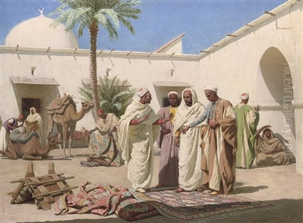 The Carpet Merchant Oil Painting by Stephan Vladislavovich Bakalowicz