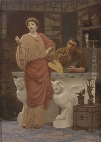 Ein Kleiner Luxus Oil Painting by Stephan Vladislavovich Bakalowicz